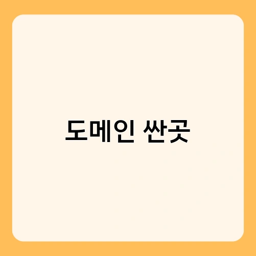 도메인 싼곳 2