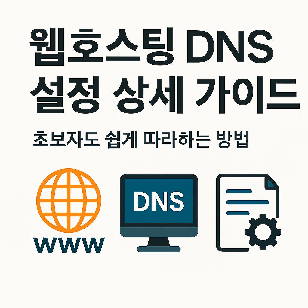 웹호스팅 DNS 설정 상세 가이드