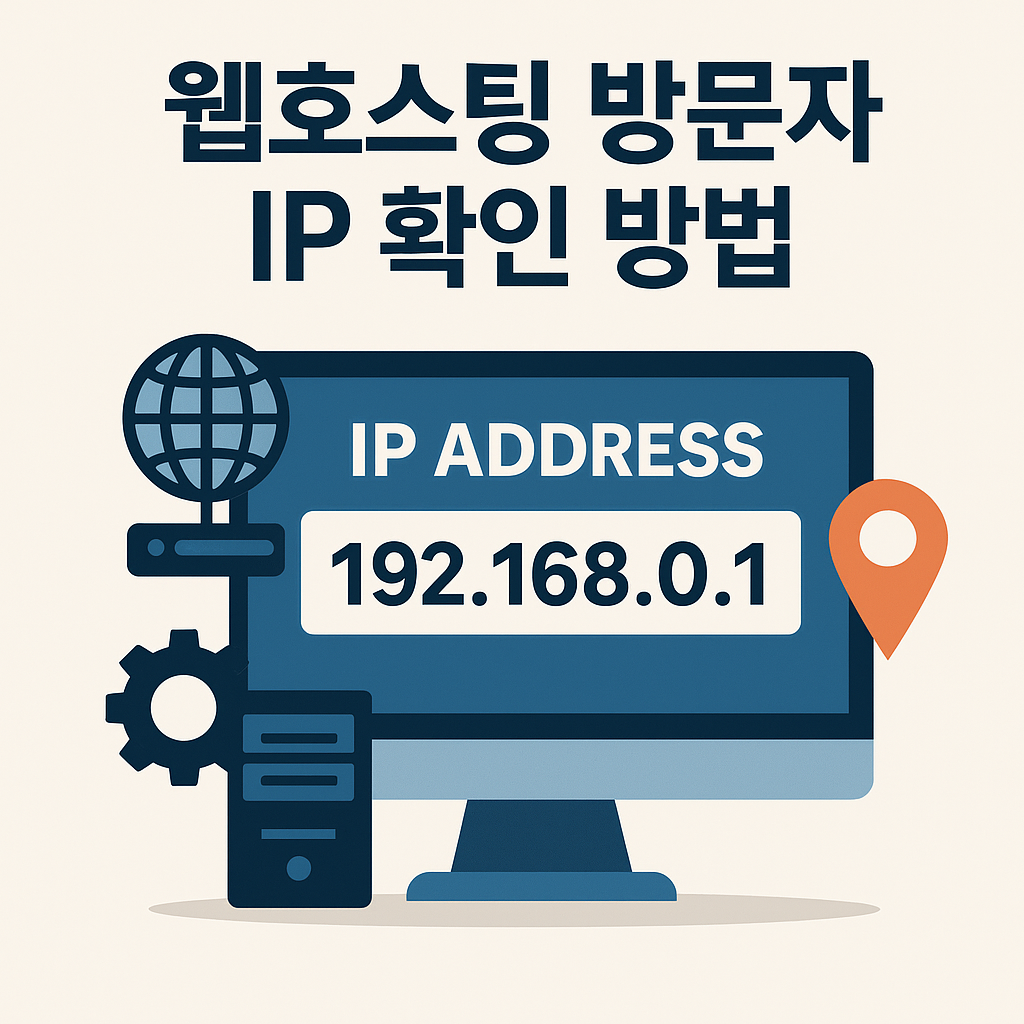 웹호스팅 방문자 IP 확인 방법